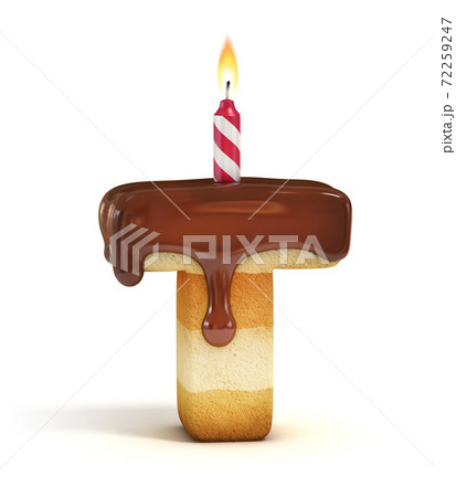 Birthday cake font letter T Birthday cake font letter T 72259247