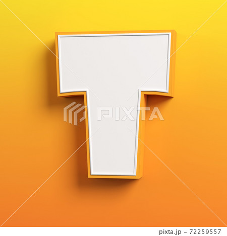 Cartoon 3d font letter Tのイラスト素材 [72259557] - PIXTA