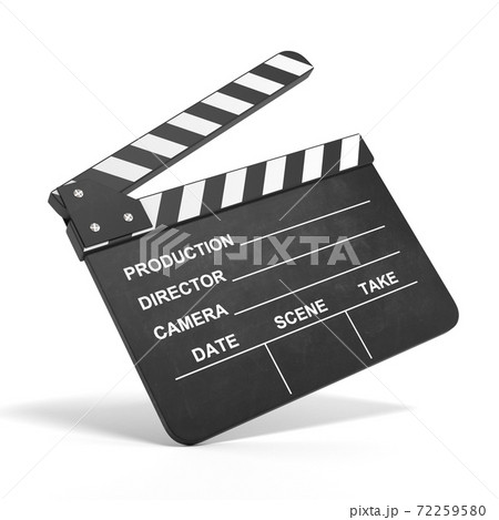 Movie clapper on white background 3d illustration 72259580