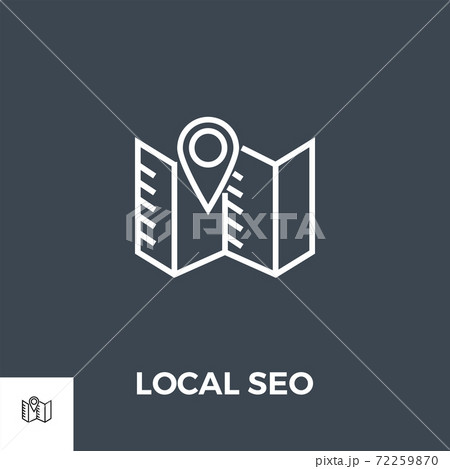 Local SEO Line Icon 72259870