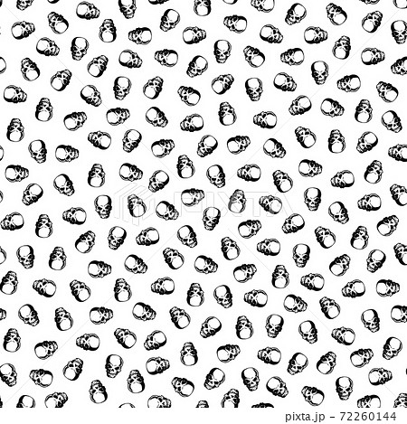 スカルのシームレスな柄, スカルのシームレスな柄, 72260144