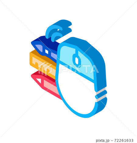 computer mouse pen pencil and ruler isometric icon vector illustration 72261633