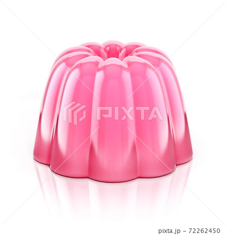 pink pudding 3d illustration isolated on white pink pudding 3d illustration isolated on white 72262450