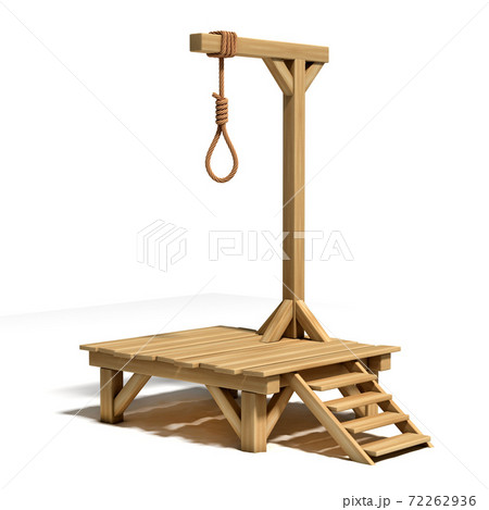 gallows on white background 3d illustration 72262936