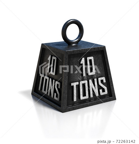 10 ton weight isolated on white background 10 ton weight isolated on white background 72263142