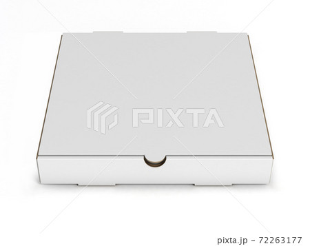 blank pizza box isolated 3D rendering 72263177