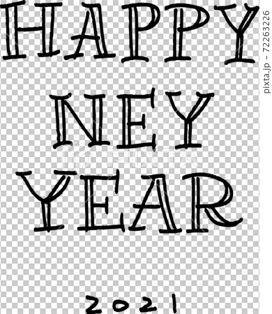 Fashionable Happy New Year handwriting Fashionable Happy New Year handwriting 72263226