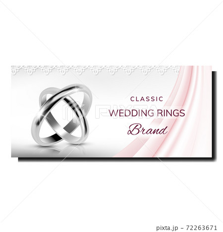 Wedding Rings Sale Creative Promo Poster Vectorのイラスト素材 [72263671] - PIXTA