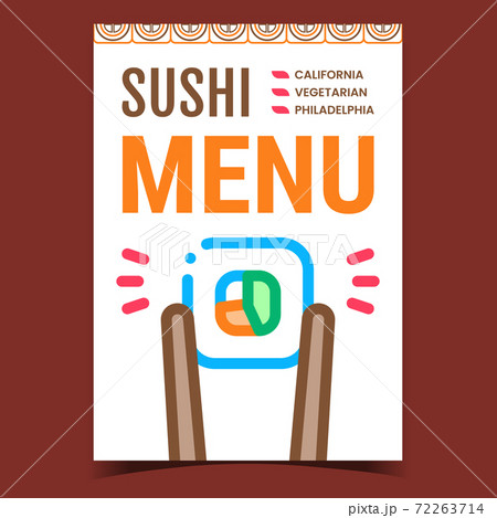 Sushi Menu Creative Promotional Poster Vector Sushi Menu Creative Promotional Poster Vector 72263714
