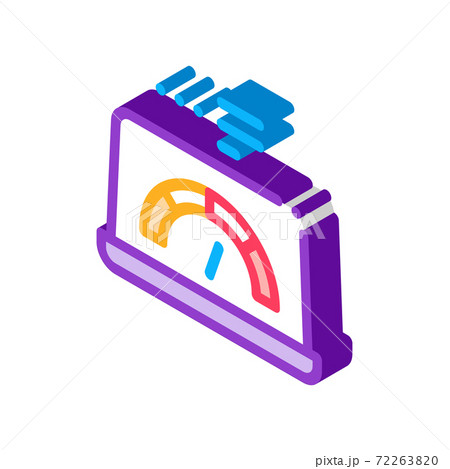 high speed load web site isometric icon vector illustration 72263820