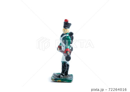 Image of metal soldier's figurine on the white background 72264016