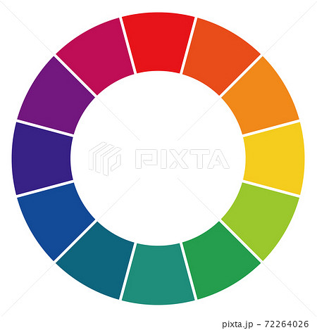 色相環 12色のイラスト素材