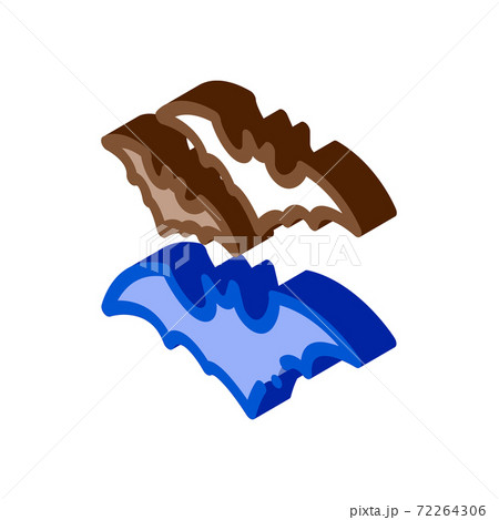 halloween bat isometric icon vector illustration color 72264306