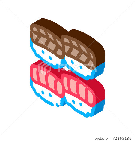 sushi roll seafood isometric icon vector illustration sushi roll seafood isometric icon vector illustration 72265136