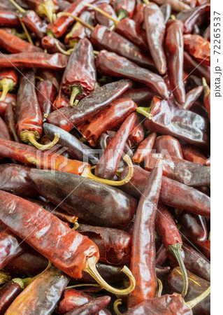 Dried chilis in a pile read for sale 72265537
