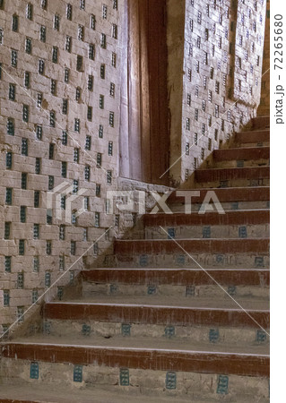 Stairs leading up out of mausoleum Stairs leading up out of mausoleum 72265680
