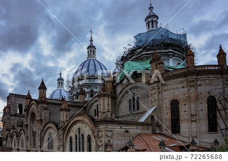 Domes of the New Cathedral in Cuenca, Ecuador 72265688
