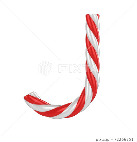christmas candy cane font - letter J christmas candy cane font - letter J 72266551