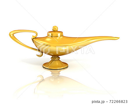 Aladdin Magic Lamp 3d Illustrationのイラスト素材