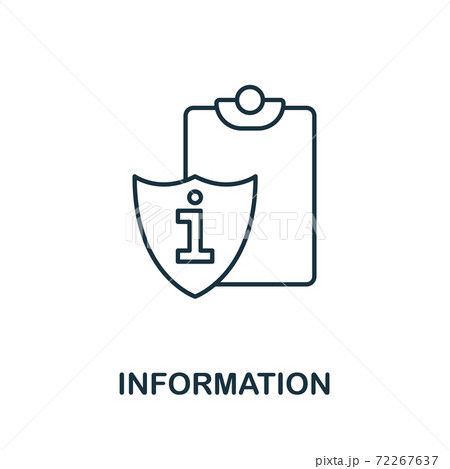Information icon. Line style element from gdpr collection. Thin Information icon for templates, infographics and more 72267637