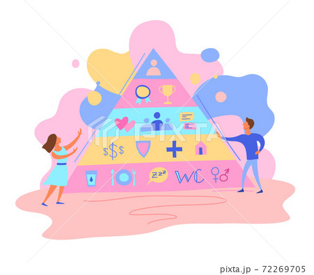 Cartoon Color Characters People and Basic Needs Concept. Vector Cartoon Color Characters People and Basic Needs Concept. Vector 72269705