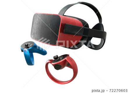 Used virtual reality glasses and controllers with scratches for online gaming Used virtual reality glasses and controllers with scratches for online gaming 72270603