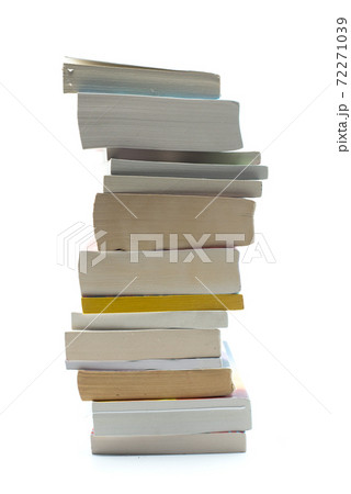 Closeup of books pile on white background Closeup of books pile on white background 72271039