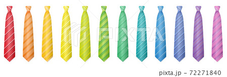 Ties set. Rainbow gradient spectrum of twelve colorful cravats or neckties. Isolated vector illustration on white background. Ties set. Rainbow gradient spectrum of twelve colorful cravats or neckties. Isolated vector illustration on white background. 72271840