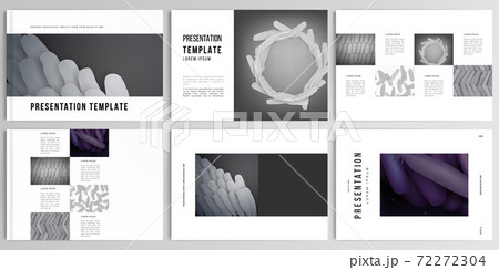 Vector layouts of presentation design templates for brochure, cover design, flyer, book design, magazine, poster. Feathers, birds plumage in abstract style. Graphic pattern. Vector illustration design 72272304