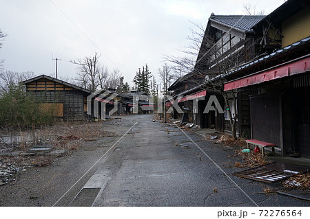 廃墟 日本元気村 石川県加賀市 日本元気劇場の写真素材