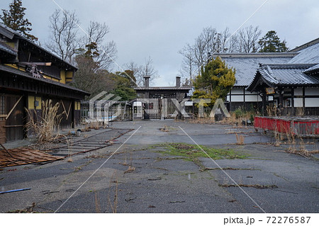 廃墟 日本元気村 石川県加賀市 日本元気劇場の写真素材