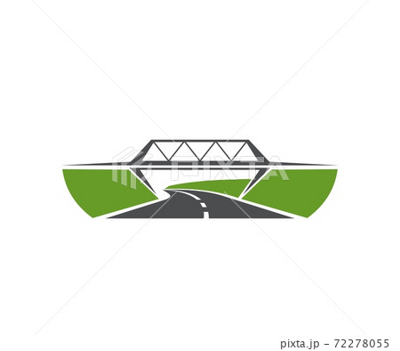 Highway level junction, road bridge vector icon Highway level junction, road bridge vector icon 72278055