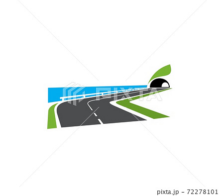 Speedway turn, seacoast road with tunnel icon 72278101