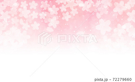 桜の背景イラスト　花びら　サクラ　春　イラスト素材 72279660
