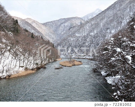 雪解けの三面川 雪解けの三面川 72281002