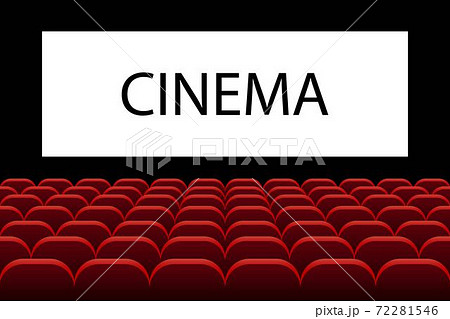Cinema Seats And Screen Vector Illustration のイラスト素材