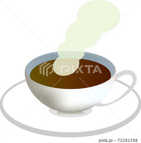 コーヒーカップに注がれたコーヒーのイラストのイラスト素材 コーヒーカップに注がれたコーヒーのイラストのイラスト素材