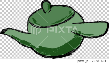 Illustration of a handwritten artistic teapot drawn in ink Illustration of a handwritten artistic teapot drawn in ink 72281601