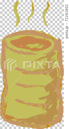 Illustration of a hand-drawn artistic hot water bowl that seems to be warm Illustration of a hand-drawn artistic hot water bowl that seems to be warm 72281602