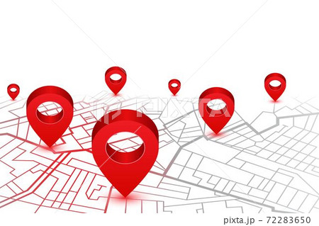 Pin in showing location on gps navigator map. Vector illustration 72283650