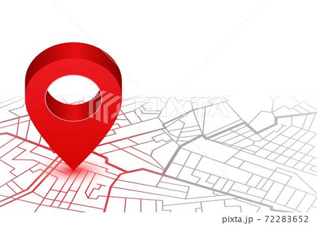 Pin in showing location on gps navigator map. Vector illustration 72283652