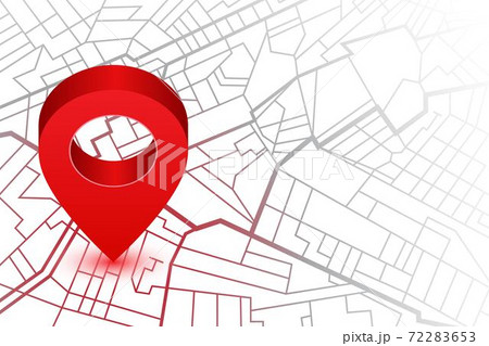 Pin in showing location on gps navigator map. Vector illustration 72283653