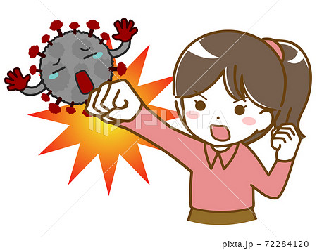 ウイルスを撃退する少女 ウイルスを撃退する少女 72284120