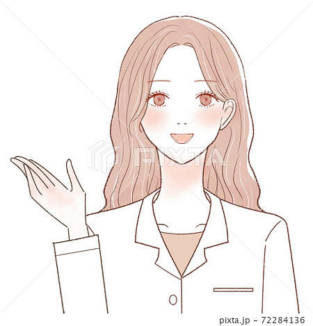 案内している女性医師 72284136