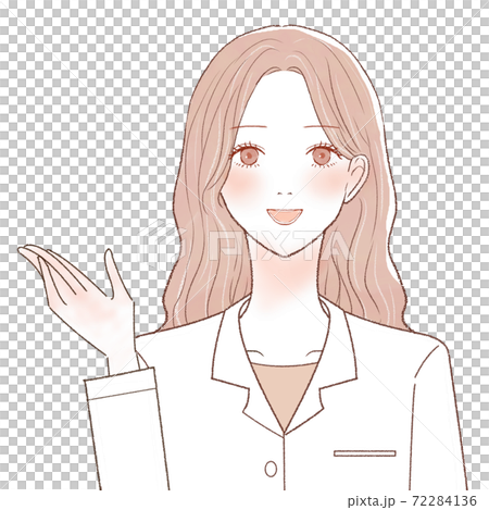 案内している女性医師 72284136