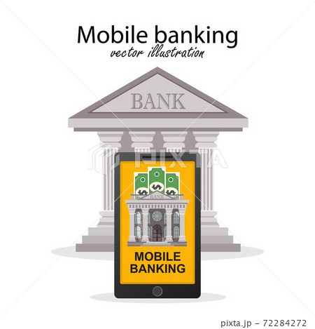 Mobile banking concept. Vector illustration in flat design. 72284272