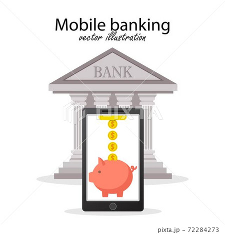 Mobile banking concept. Vector illustration in flat design. Mobile banking concept. Vector illustration in flat design. 72284273