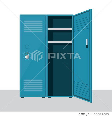 Metal school locker vector illustration isolated on white background 72284289