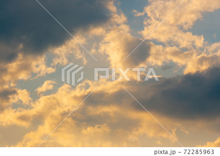 glowing clouds on evening sky. beautiful nature background 72285963