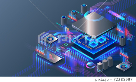 CPU. Abstract digital chip computer processor and electronic components on motherboard or circuit board. Technology develop electronic devices on microchip or microprocessor, hardware engineering. AI. CPU. Abstract digital chip computer processor and electronic components on motherboard or circuit board. Technology develop electronic devices on microchip or microprocessor, hardware engineering. AI. 72285997